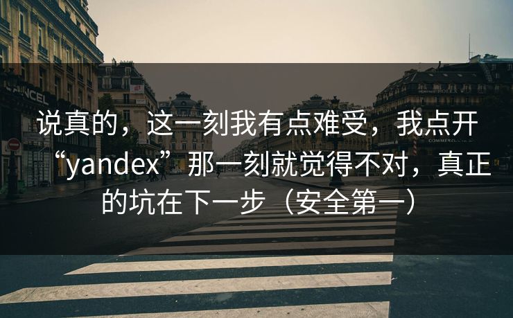 说真的，这一刻我有点难受，我点开“yandex”那一刻就觉得不对，真正的坑在下一步（安全第一）