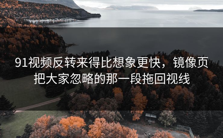 91视频反转来得比想象更快，镜像页把大家忽略的那一段拖回视线
